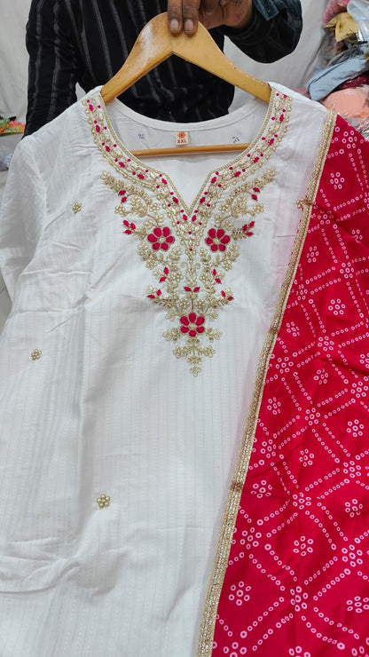 White Color Beautiful Partywear Dress for regular wear