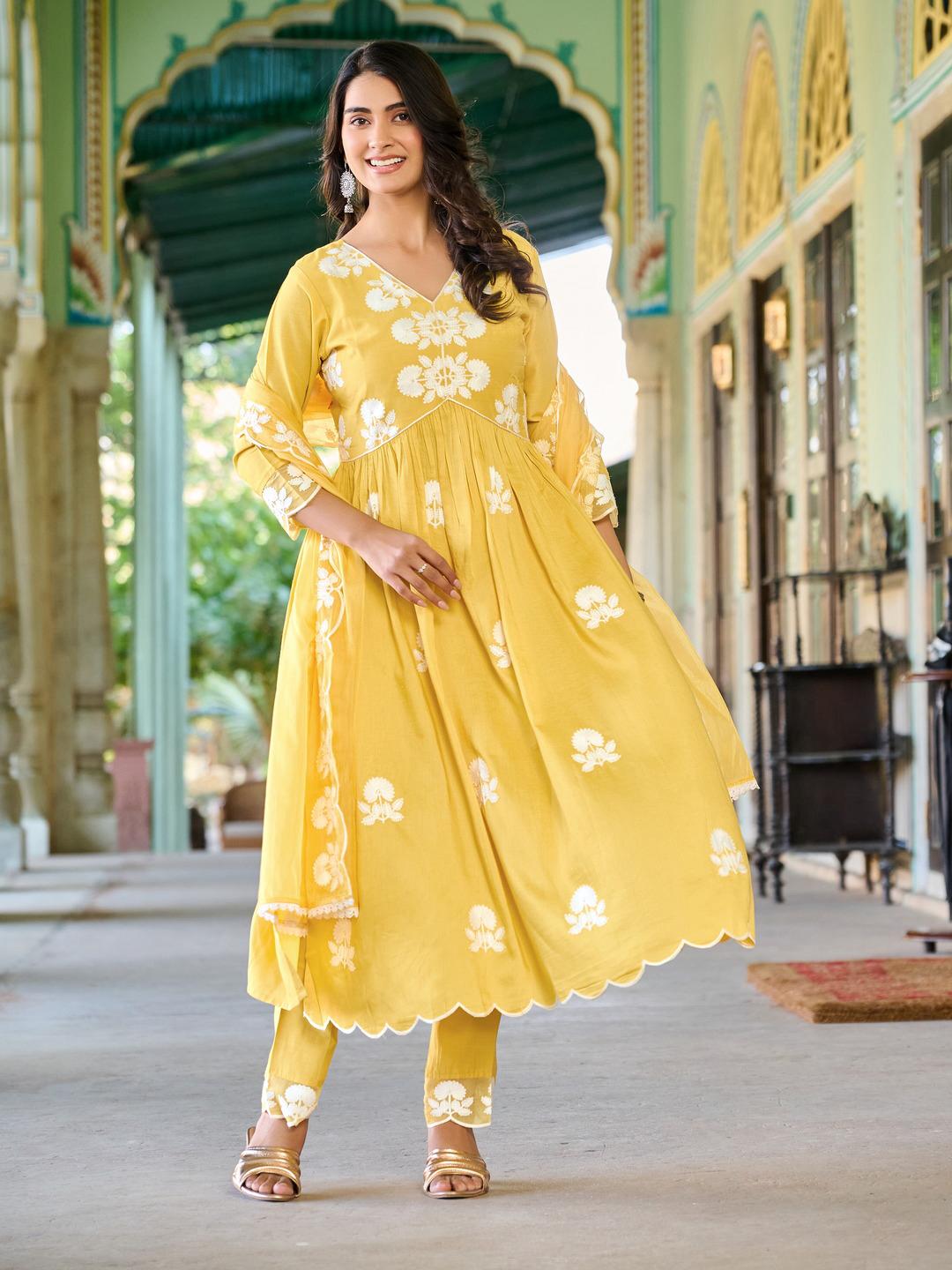 Light Yellow Color Beautiful Cotton Dress