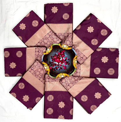 DAily Wear Silk Saree with matchings blouse piece