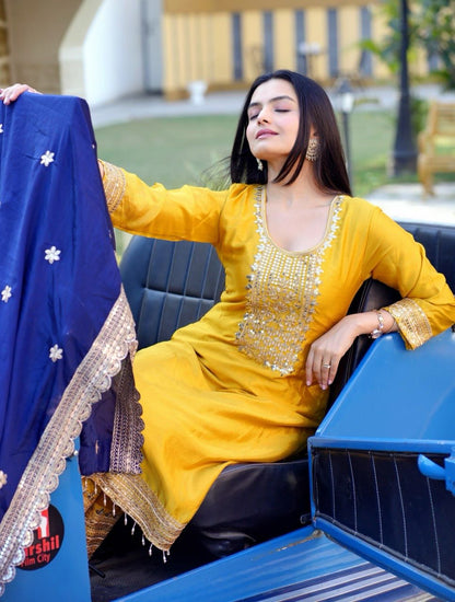 Yellow Color Dress for Haldi Function