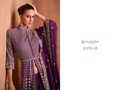 Gulkayra Designer KHWAB 7530 series dress colour edition