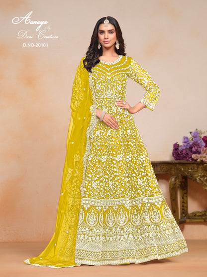 aanaya vol - 201 dress 4 piece set.