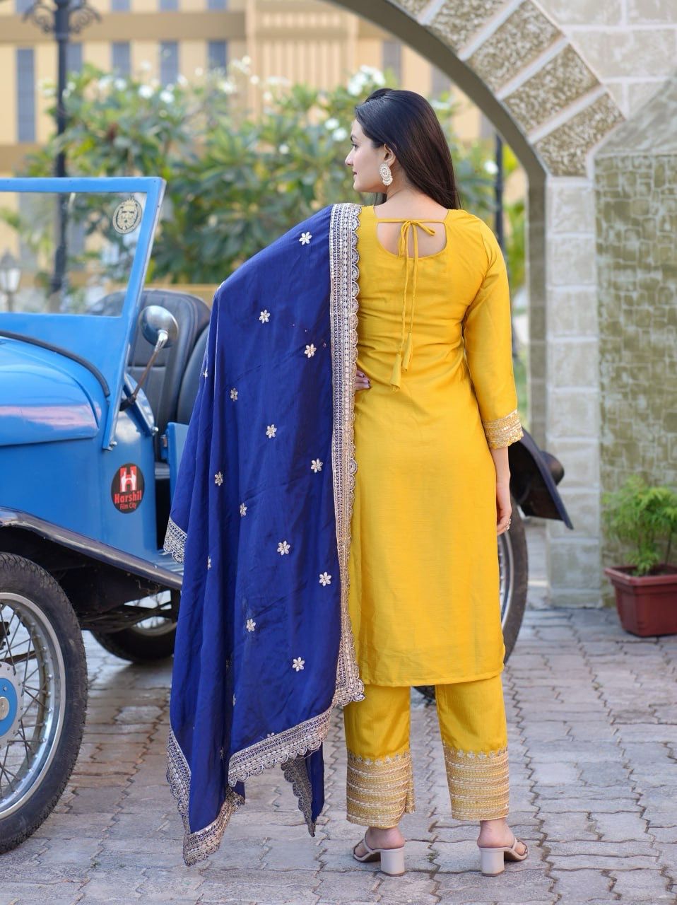 Yellow Color Dress for Haldi Function