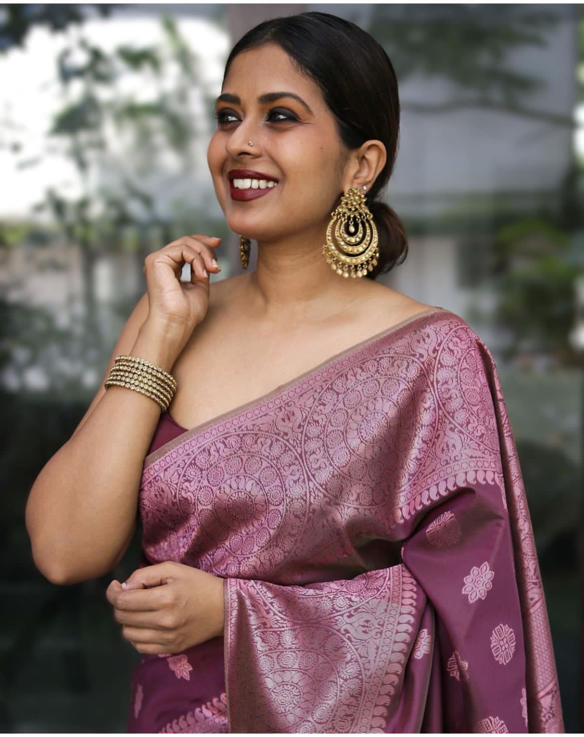 DAily Wear Silk Saree with matchings blouse piece