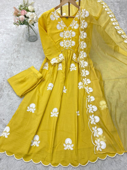 Light Yellow Color Beautiful Cotton Dress