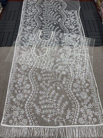 Beautiful Partywear Saree in Net FAbric For Wedding Wear