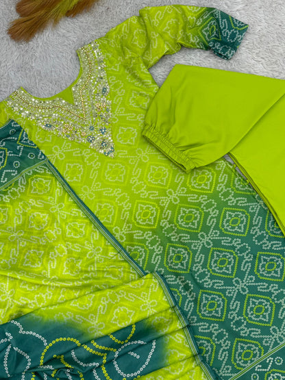 New Fancy Design With Digital Printed Top - Pent With Dupatta