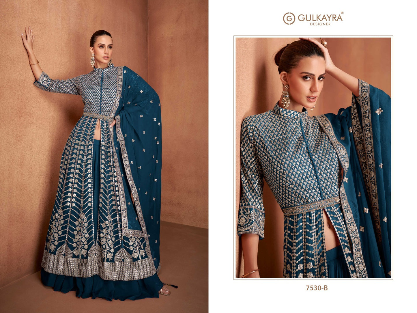 Gulkayra Designer KHWAB 7530 series dress colour edition