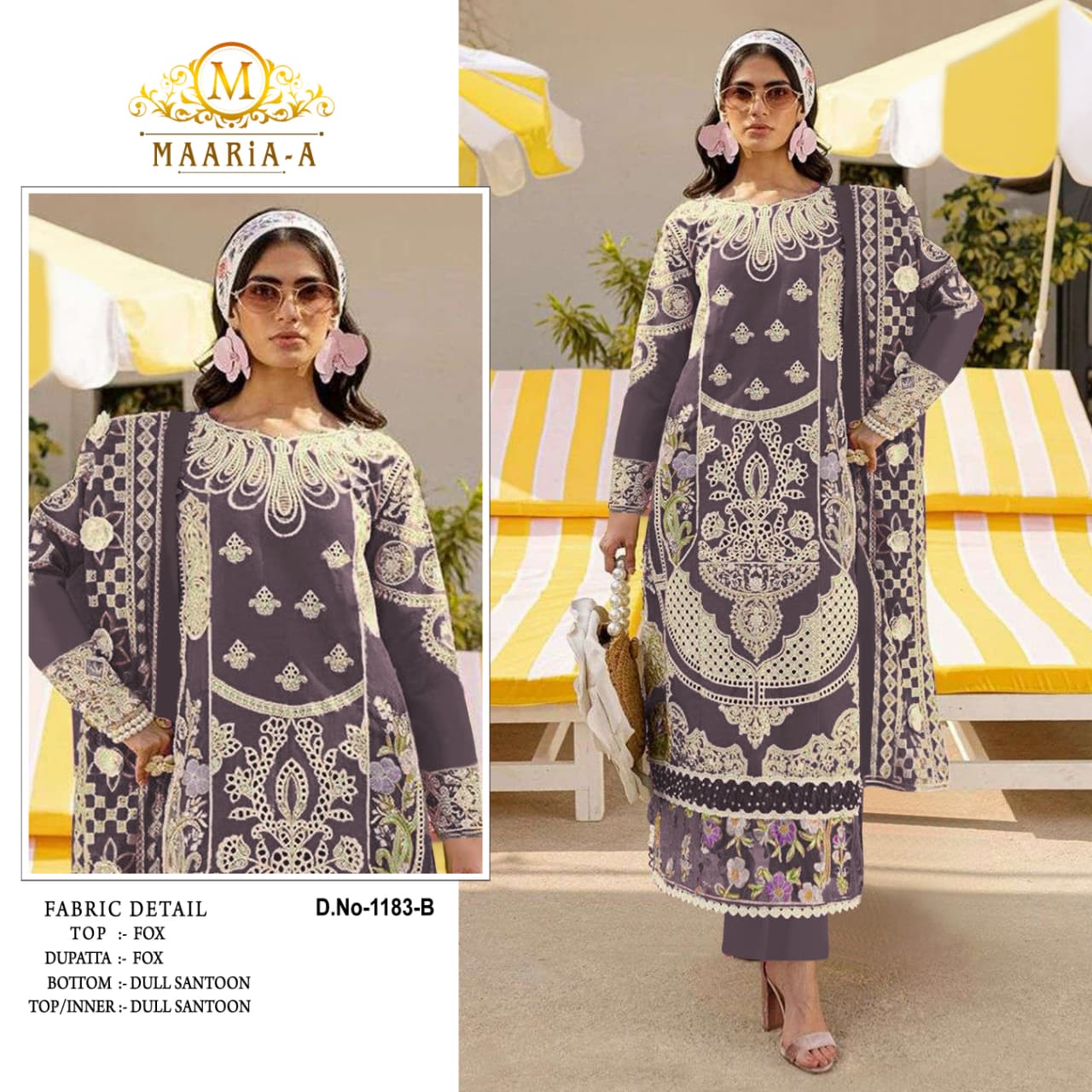 maaria 1183 dress material set to set 4 piece set