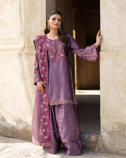 Designer Party Wear Look Top-Plazzo and Dupatta With Heavy Embroidery Work