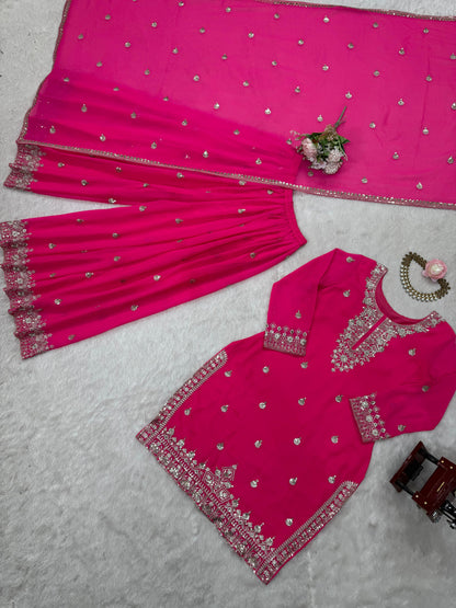 Pink Color Georgette Fabric Dress