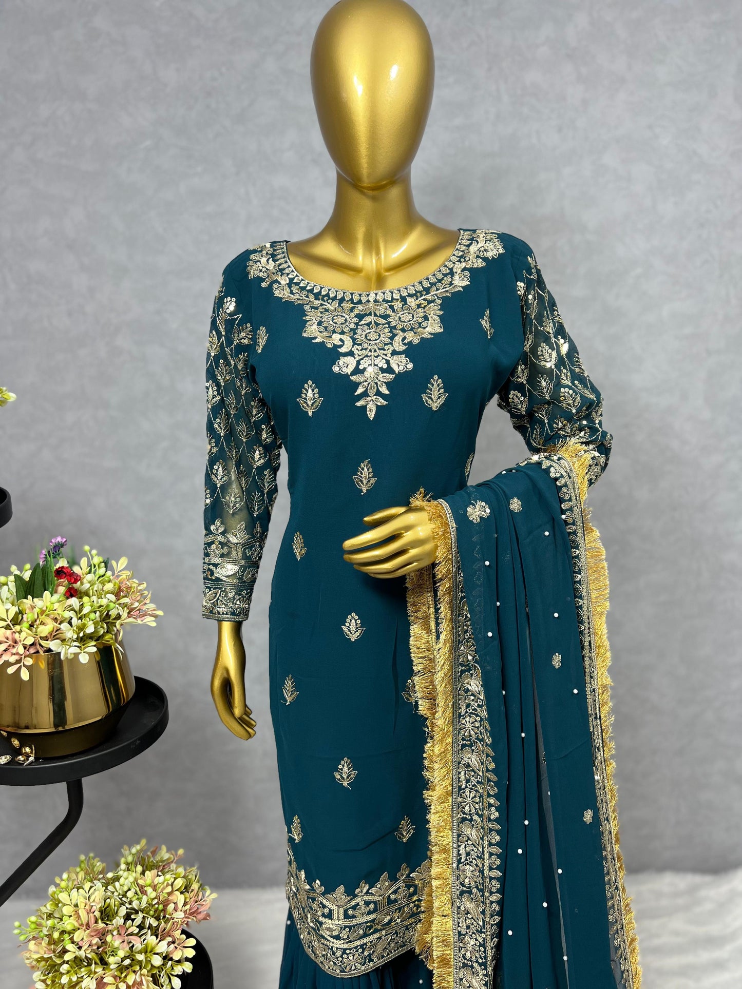 Beautiful Partywear Dress in Georgette Fabric