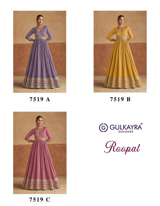 Gulkayra Designer ROOPAL 7519 series dress colour