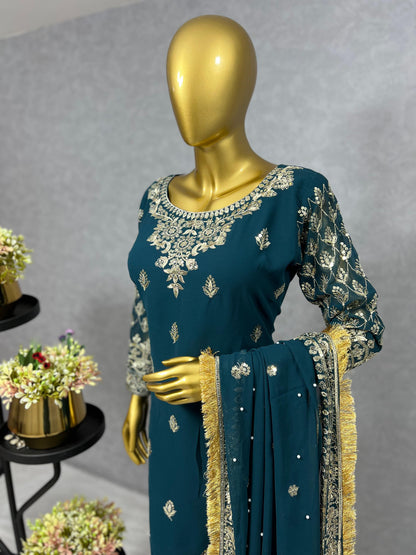 Beautiful Partywear Dress in Georgette Fabric