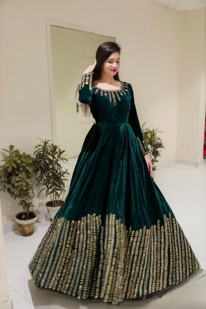 beautiful velvet dress for partywear function