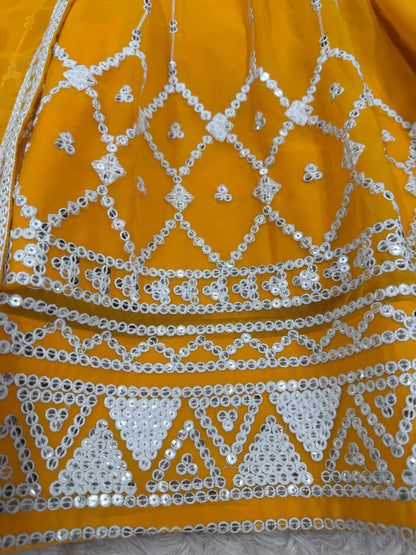 yellow Color Beautiful Partywear Dress in Georgette Fabric