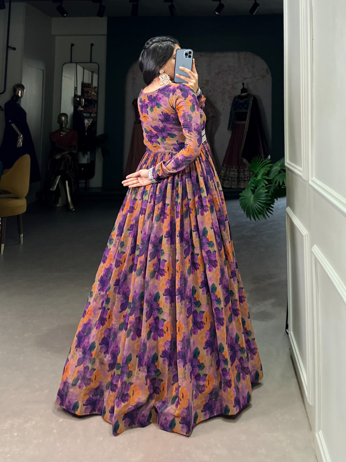 Floral Finesse With A Georgette Touch Gown