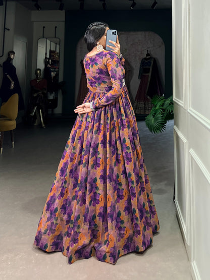 Floral Finesse With A Georgette Touch Gown