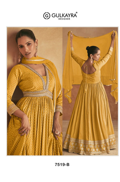 Gulkayra Designer ROOPAL 7519 series dress colour