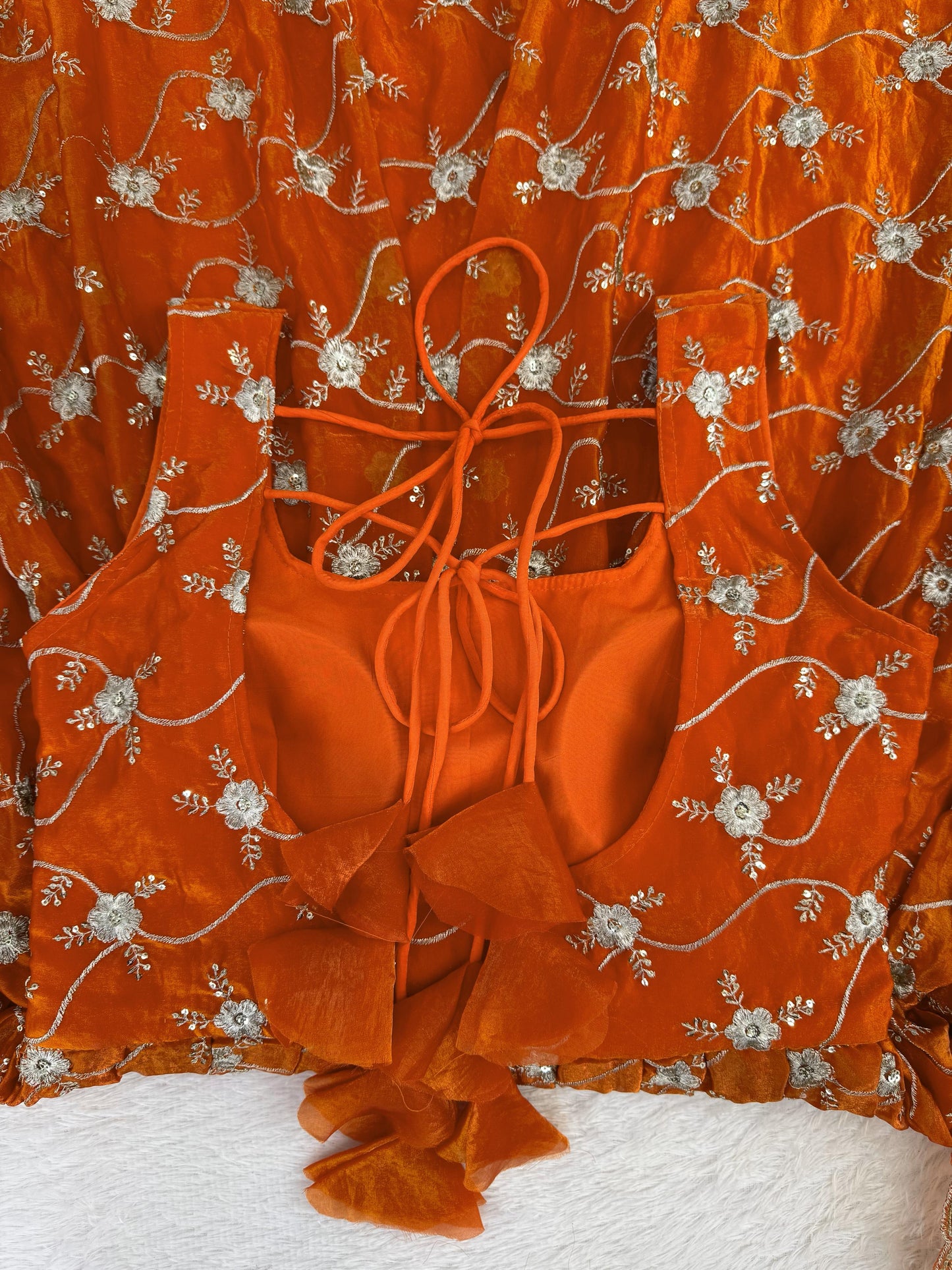 orange  colour beautiful partywear anarakli gown dress
