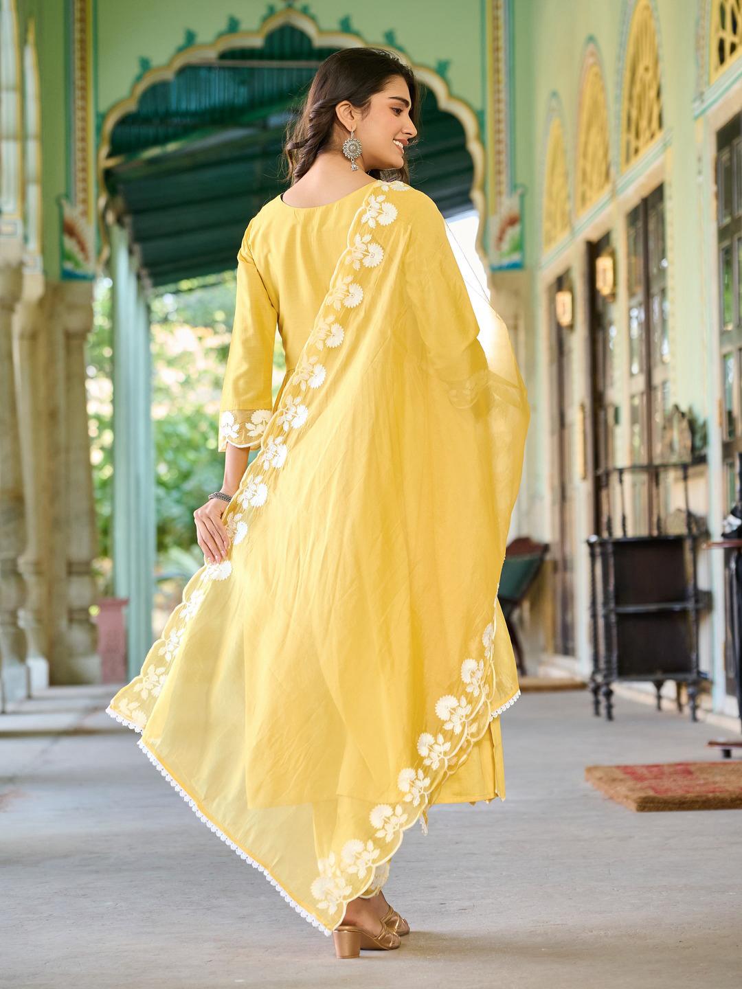 Light Yellow Color Beautiful Cotton Dress