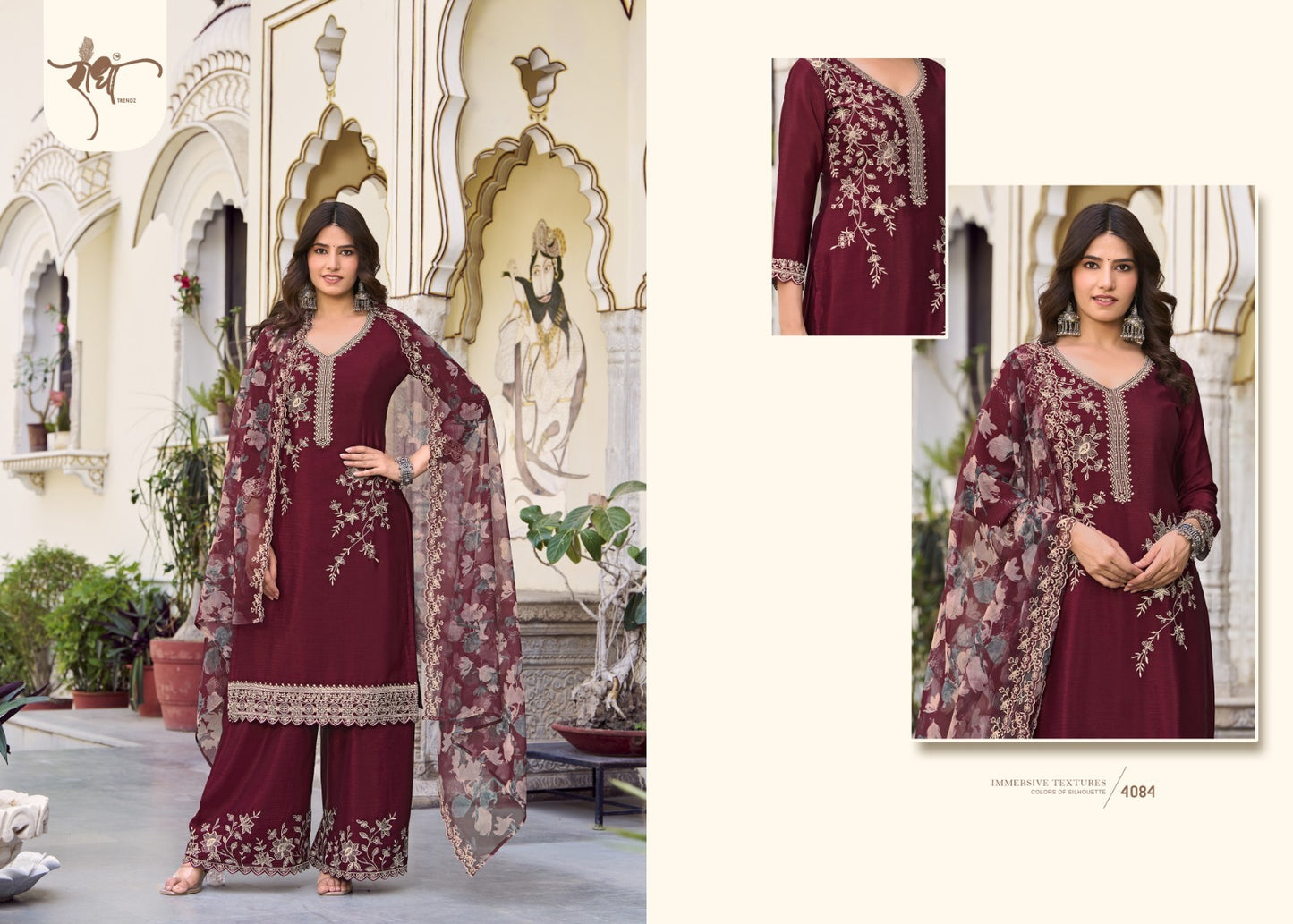 radha trendz saanjh vol 4 4081 to 4084 series dress