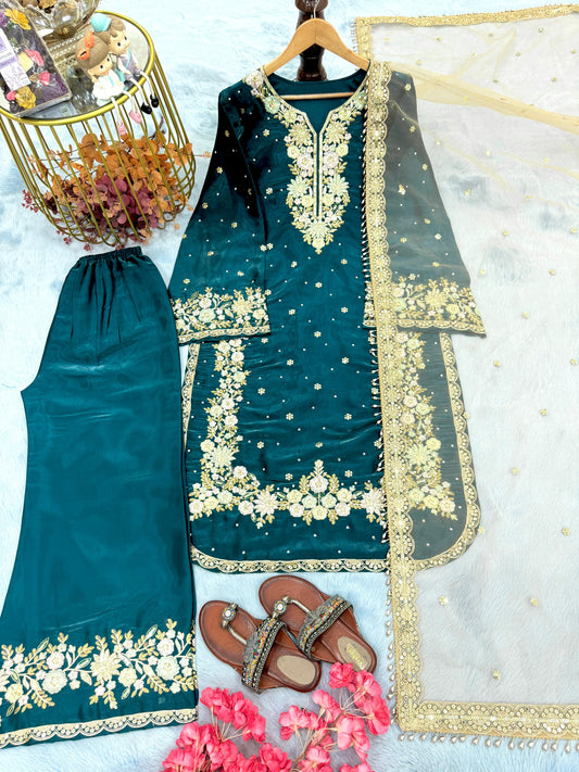morpitch Color Beauitful Partywear DRess in Jimmi Choo fabric
