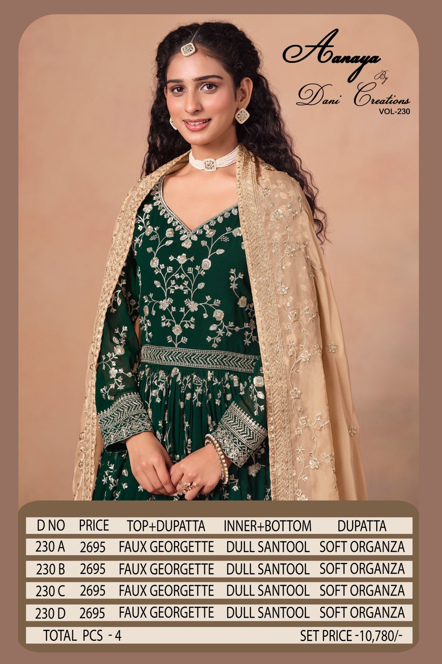 Aanaya Vol - 230 dress set to set