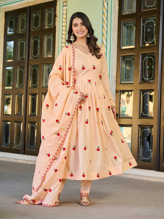 Light Pink Color Beautiful Cotton Dress in Gown