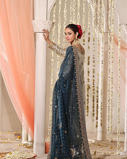 3 Piece Stylish Kurti, Bottom And Dupatta With Beautiful Embroidery Sequence Work