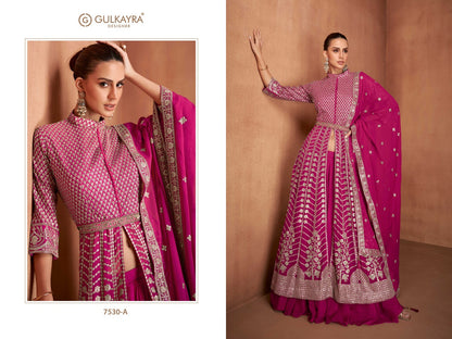 Gulkayra Designer KHWAB 7530 series dress colour edition