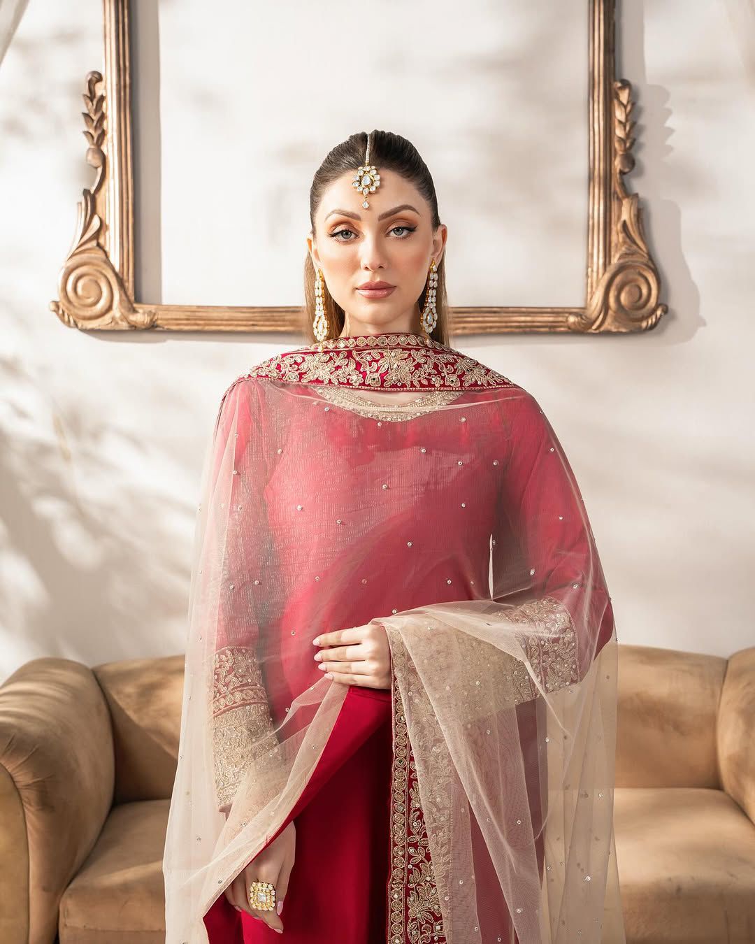 satin silk with heavy embroidery coding sequence work