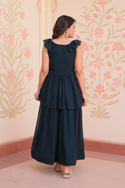 rama Color Beautiful Gown in Georgette Fabric
