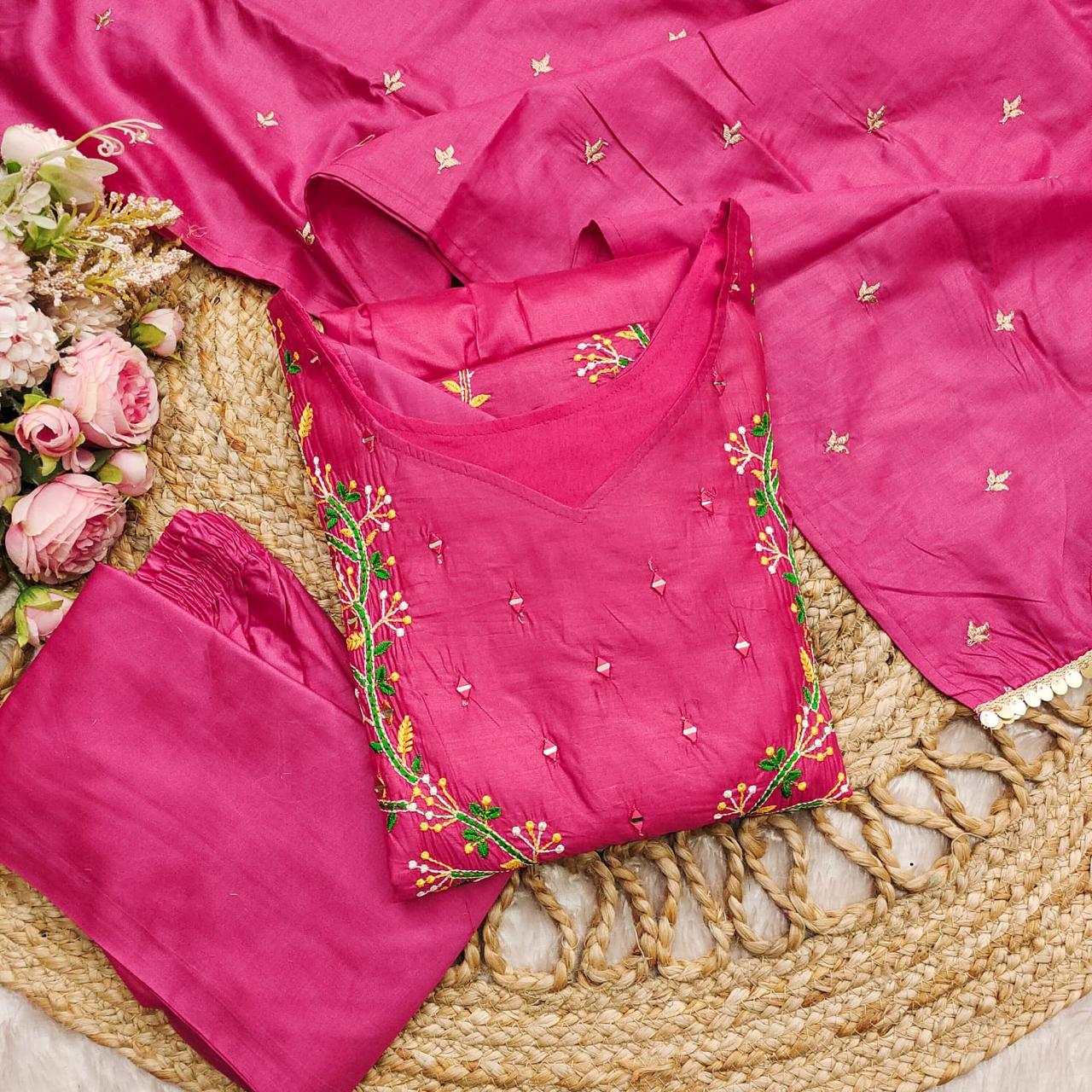 Pink Color Beautiful anarkali gown for small kitty party