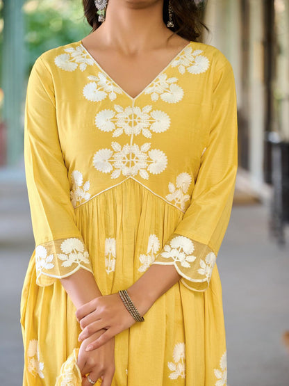 Light Yellow Color Beautiful Cotton Dress