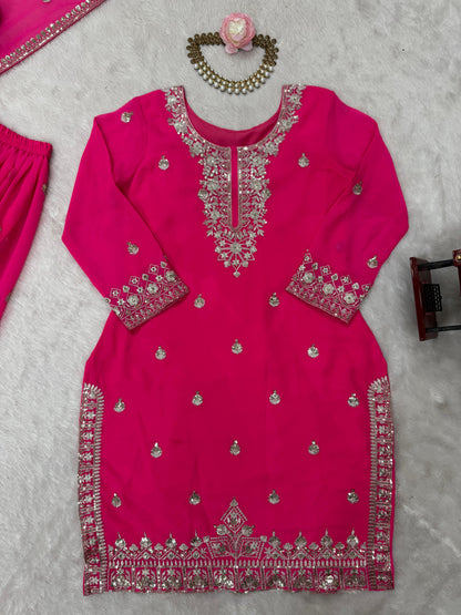 Pink Color Georgette Fabric Dress