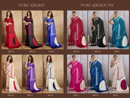 Rajtex pure ajrakh-003 series : 003 a to 003 l