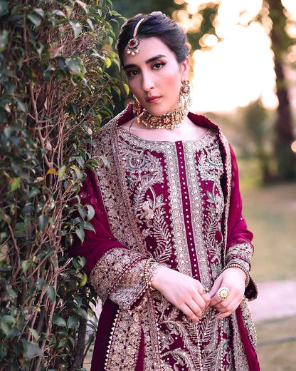 party wear look top-plazzo and dupatta with heavy embroidery work