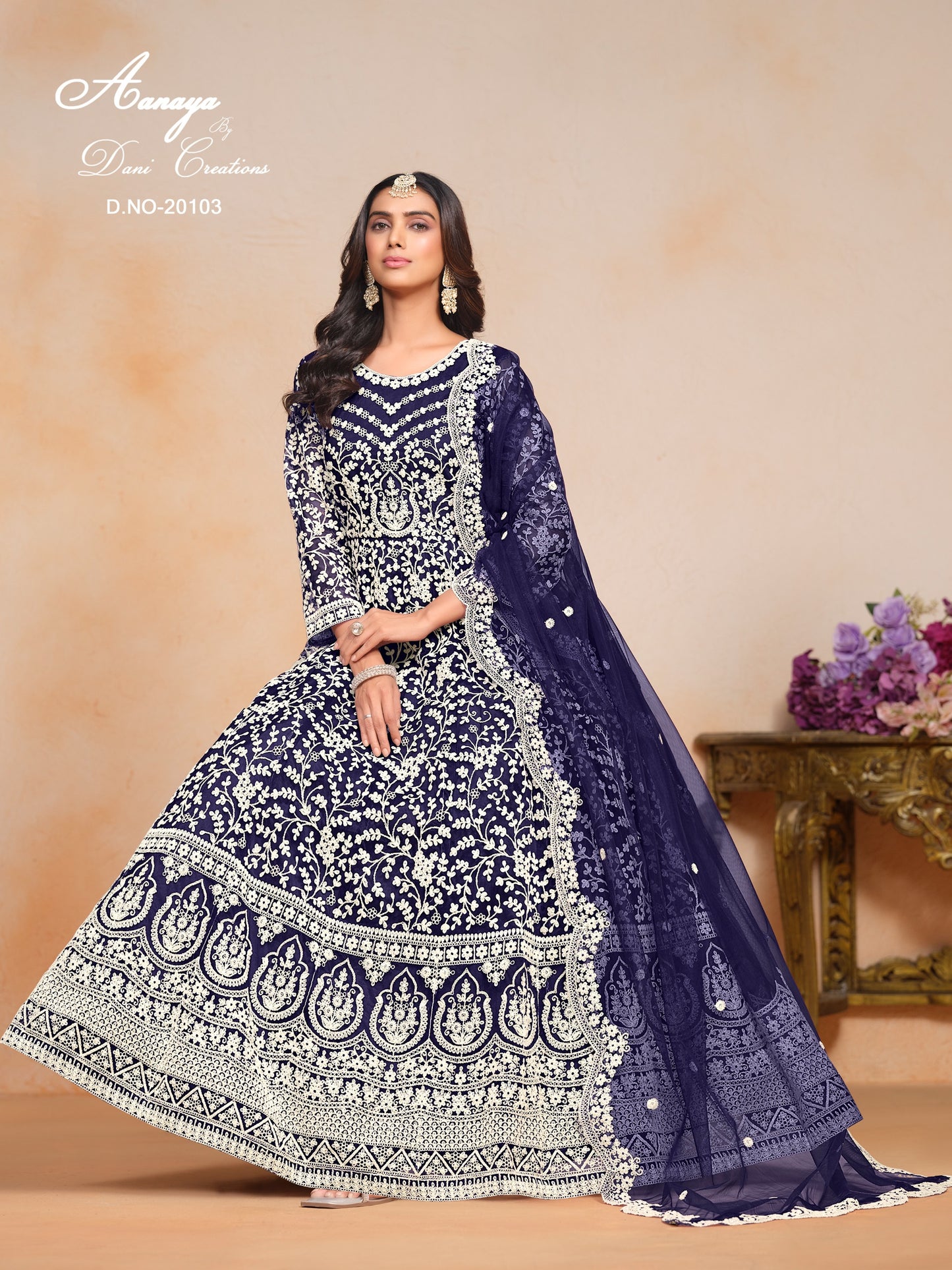 aanaya vol - 201 dress 4 piece set.