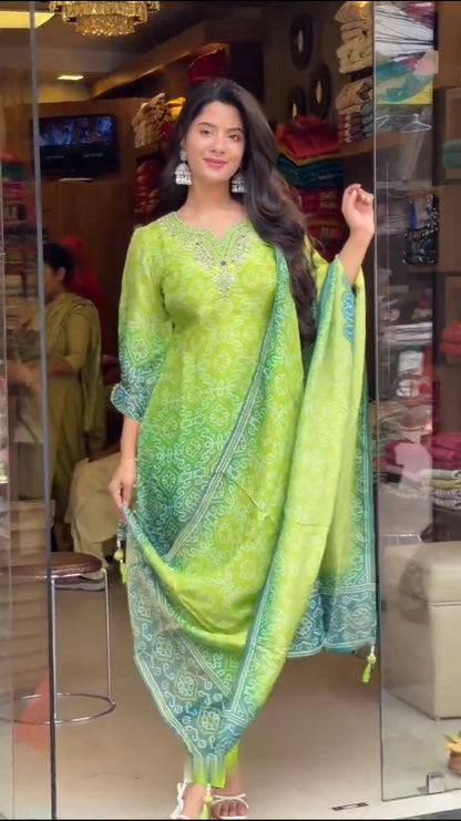 New Fancy Design With Digital Printed Top - Pent With Dupatta