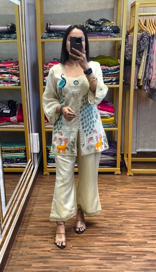 Launching Trending Peacock Design Cord set