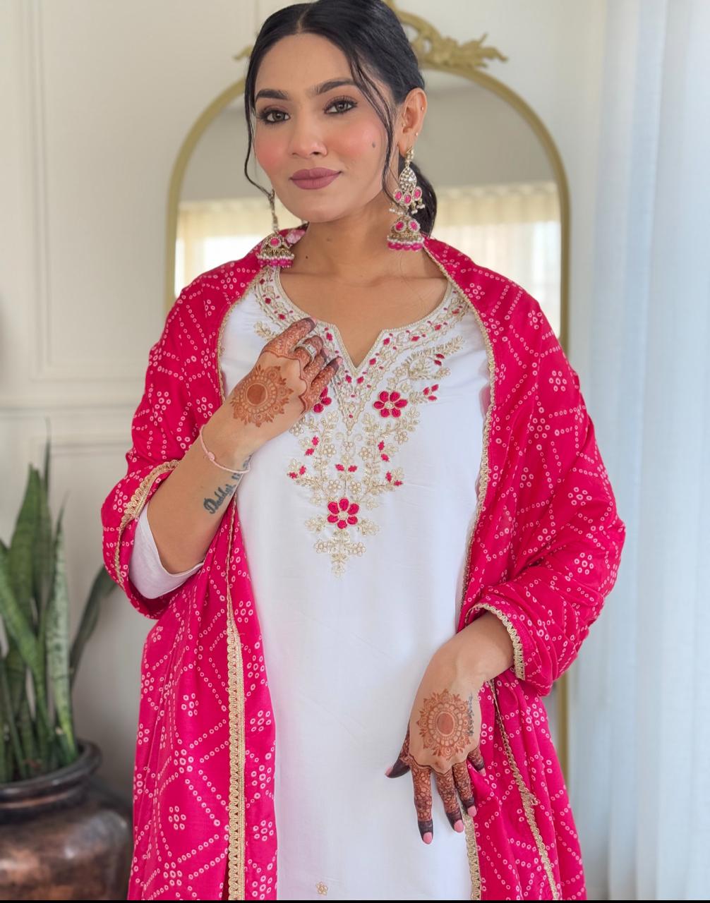 White Color Beautiful Partywear Dress for regular wear