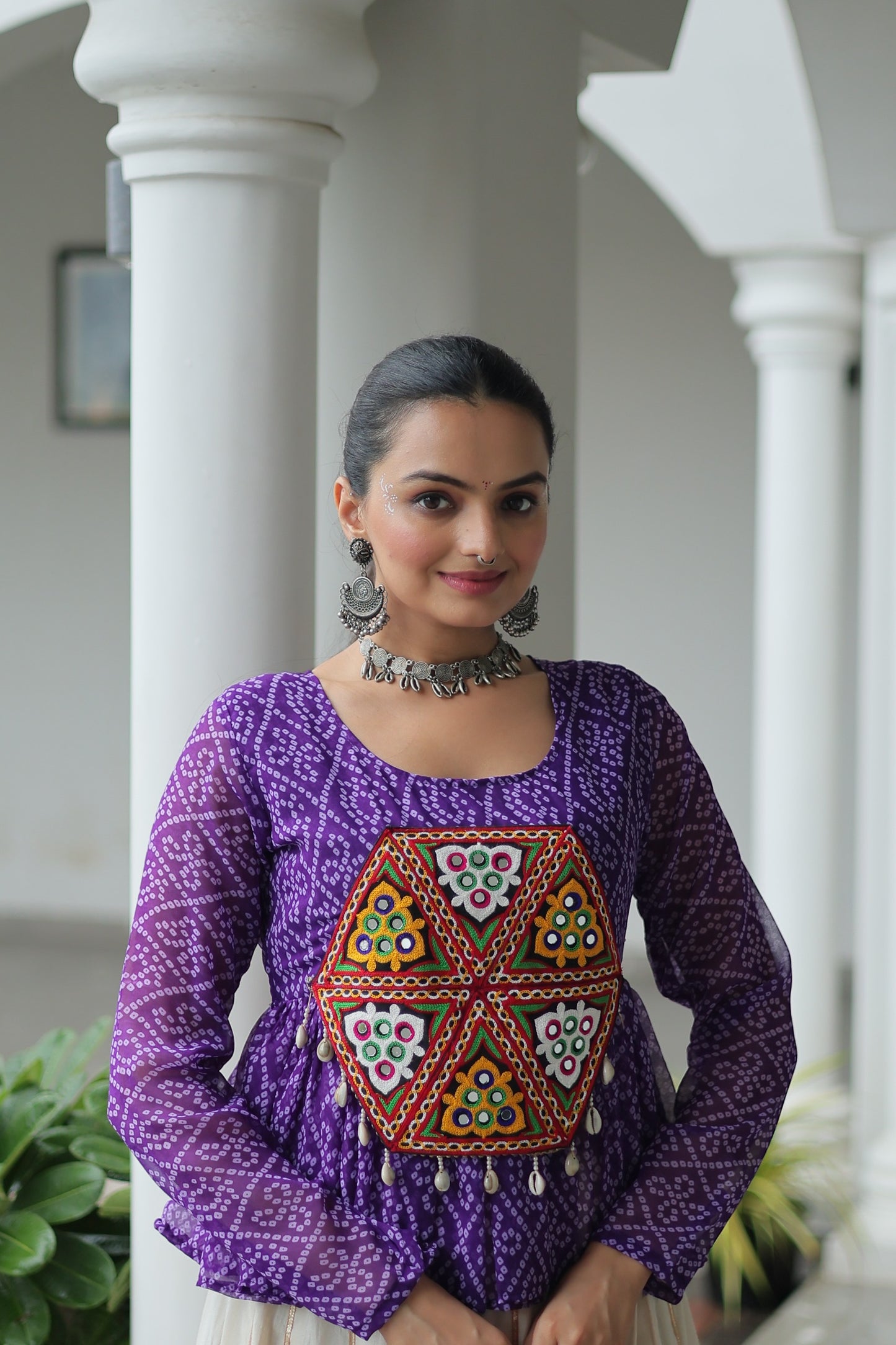 Purple Color Beautiful Navratri Lehenga Choli