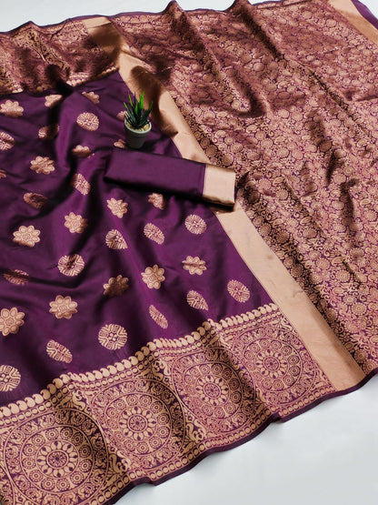 DAily Wear Silk Saree with matchings blouse piece