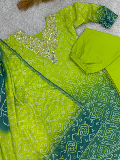 New Fancy Design With Digital Printed Top - Pent With Dupatta