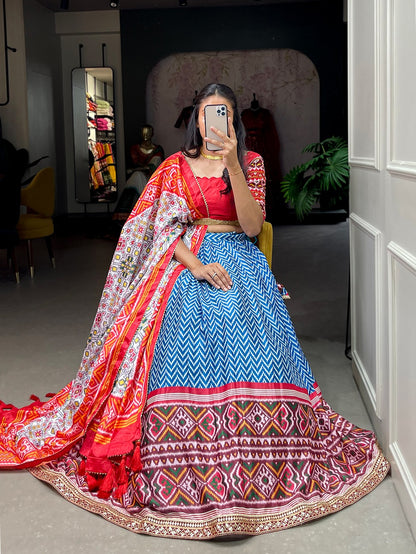 Printed And Embroidery Ensemble Are Specially Designed For A Filled With Celebration Lehenga Choli