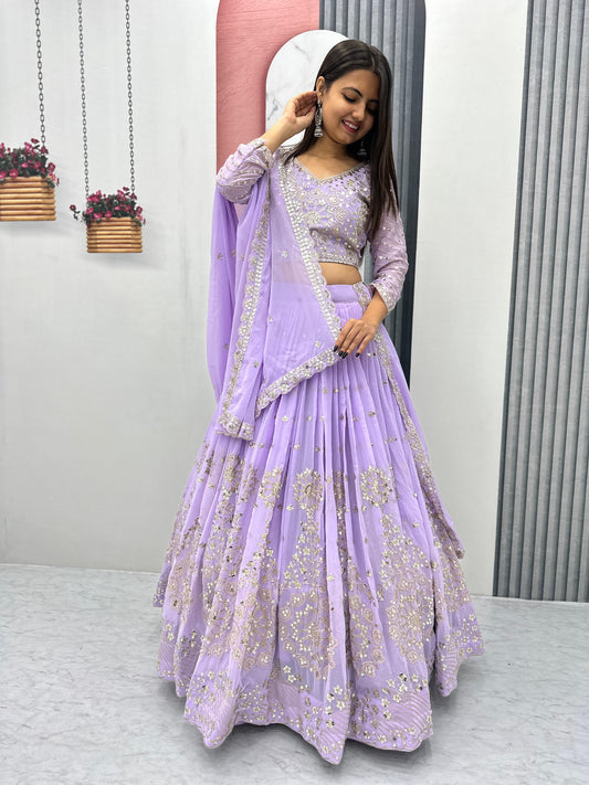 Launching Embroidered Lehenga Choli in georgette fabric