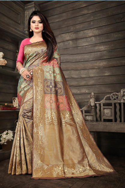 Beautiful Litchi Silk Saree for Partywear or family function