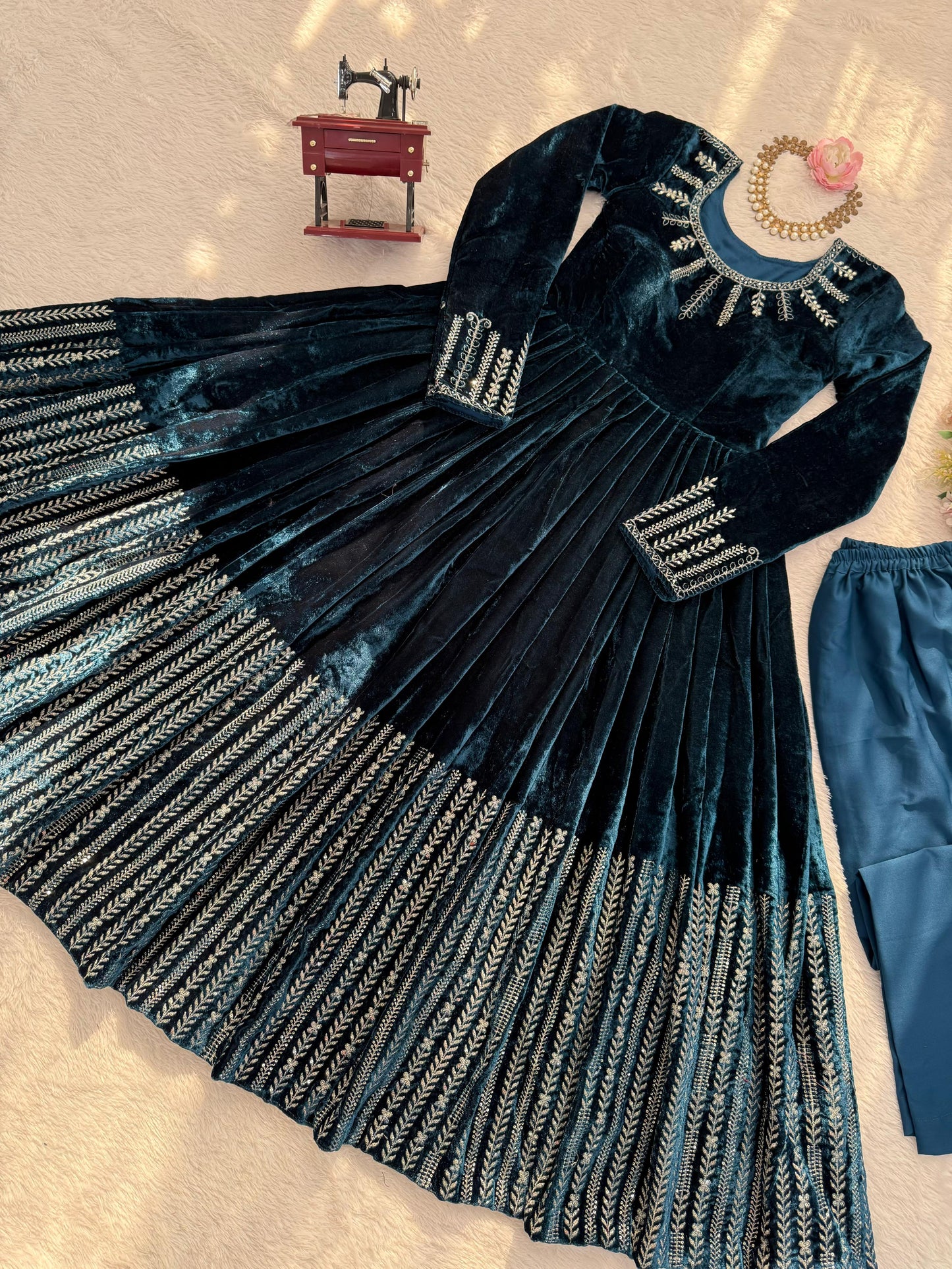 beautiful velvet dress for partywear function